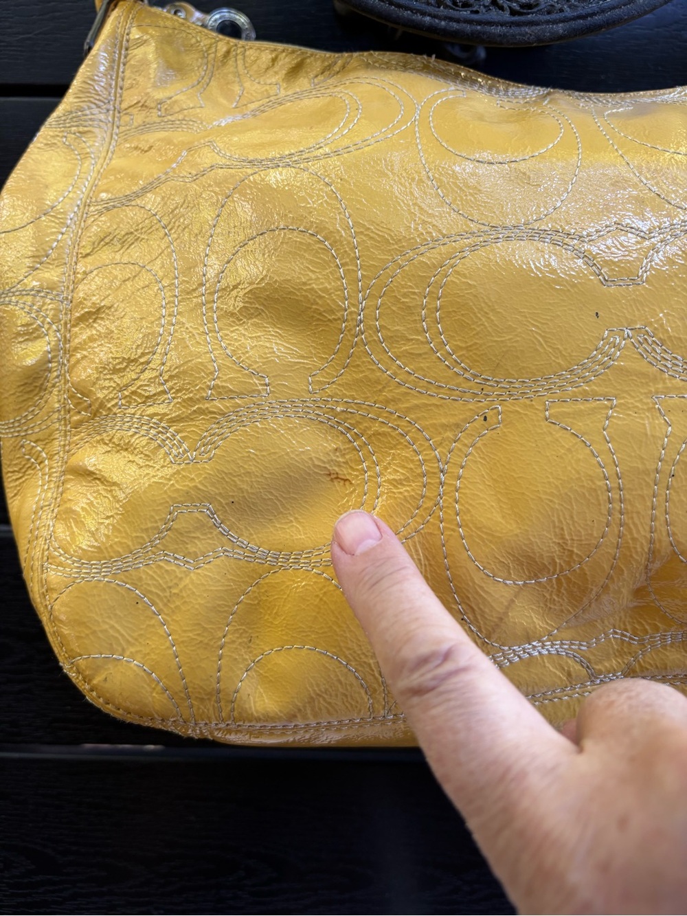 Coach Mustard Yellow Leather Hobo Shoulder Bag - Picture 7 of 16